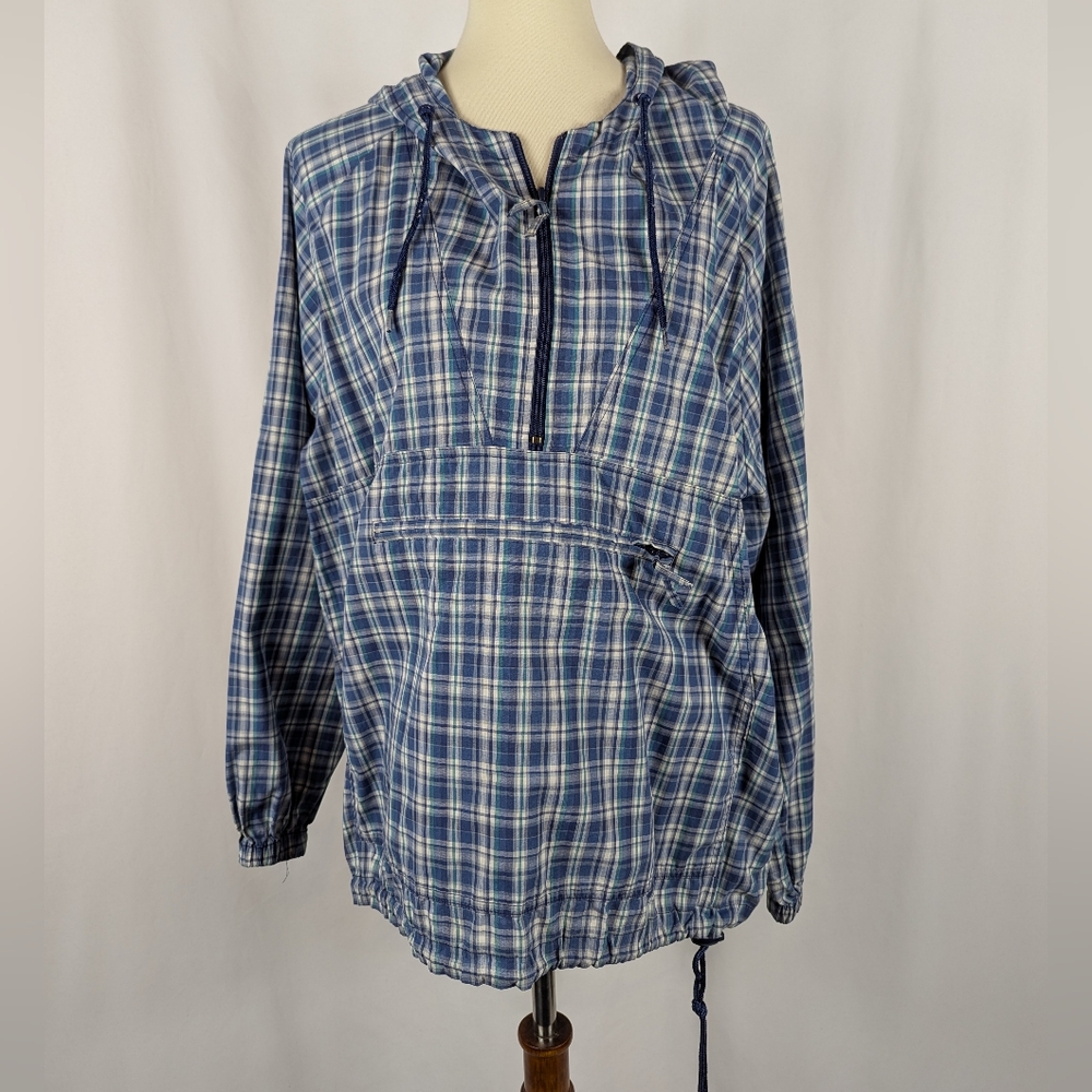 The Limited Plaid Pullover Jacket Windbreaker 90s Y2K Grunge Womens Sz XS / S
